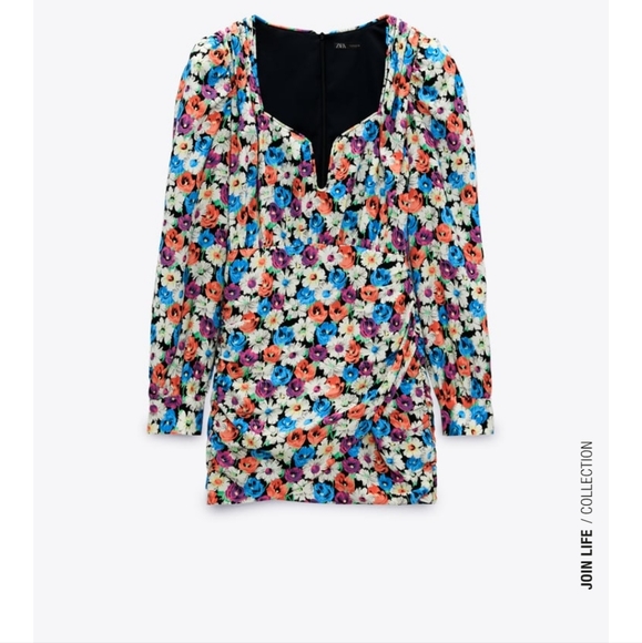 Zara Floral Print Dress - Picture 9 of 15